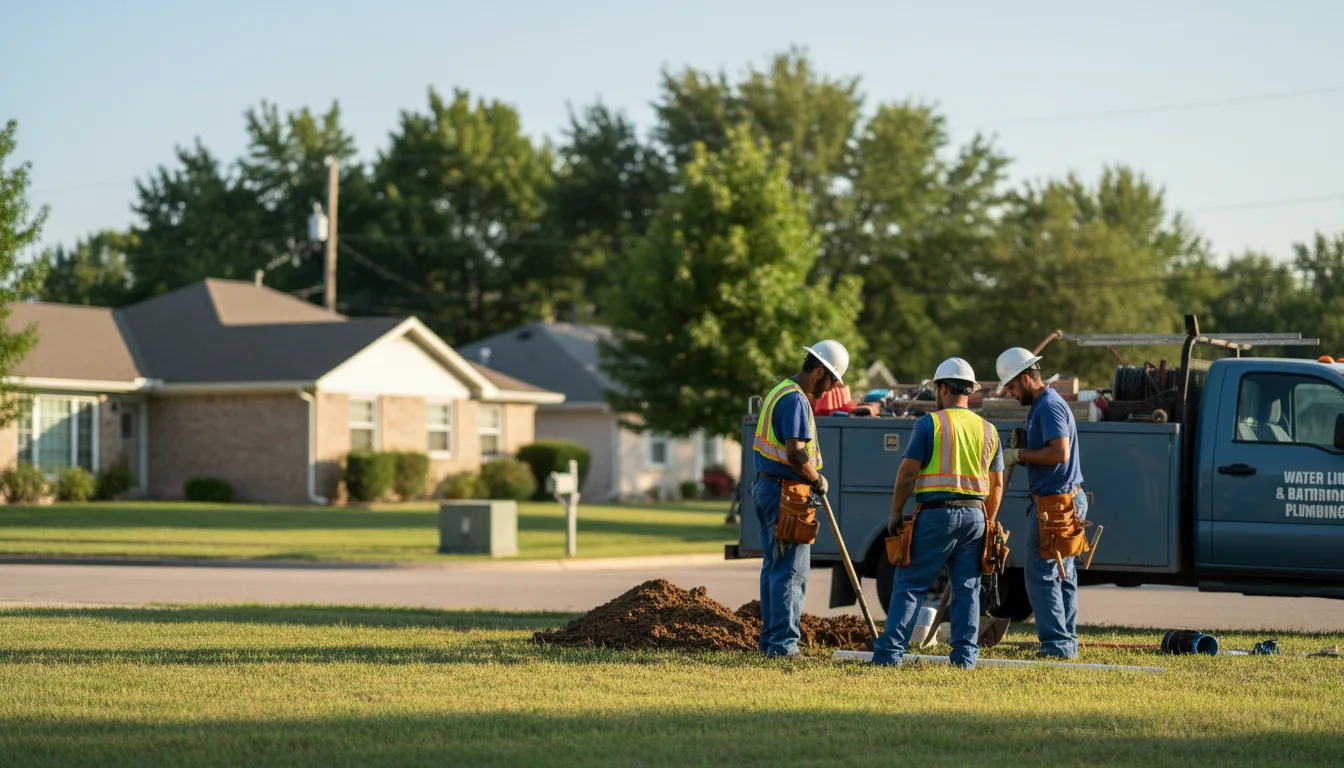 Residential water line and bathroom plumbing service in Linwood, MA